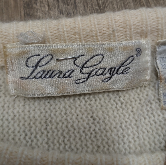 Laura Gayle Vintage Inspired Lambs Wool Angora Rabbit fur Blend Sweater - Picture 7 of 13